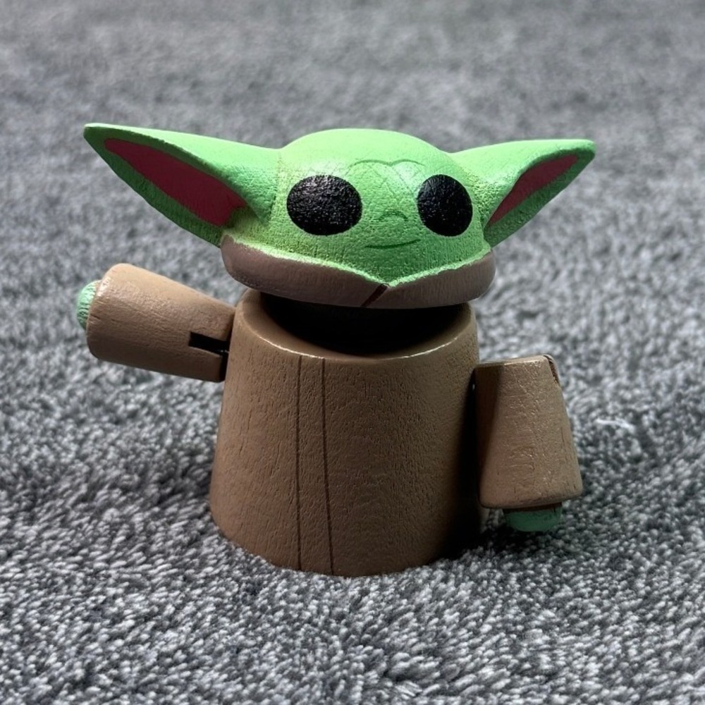 Disney Star Wars Grogu The Child Wooden Figure Mandalorian Baby Yoda 2 Inch